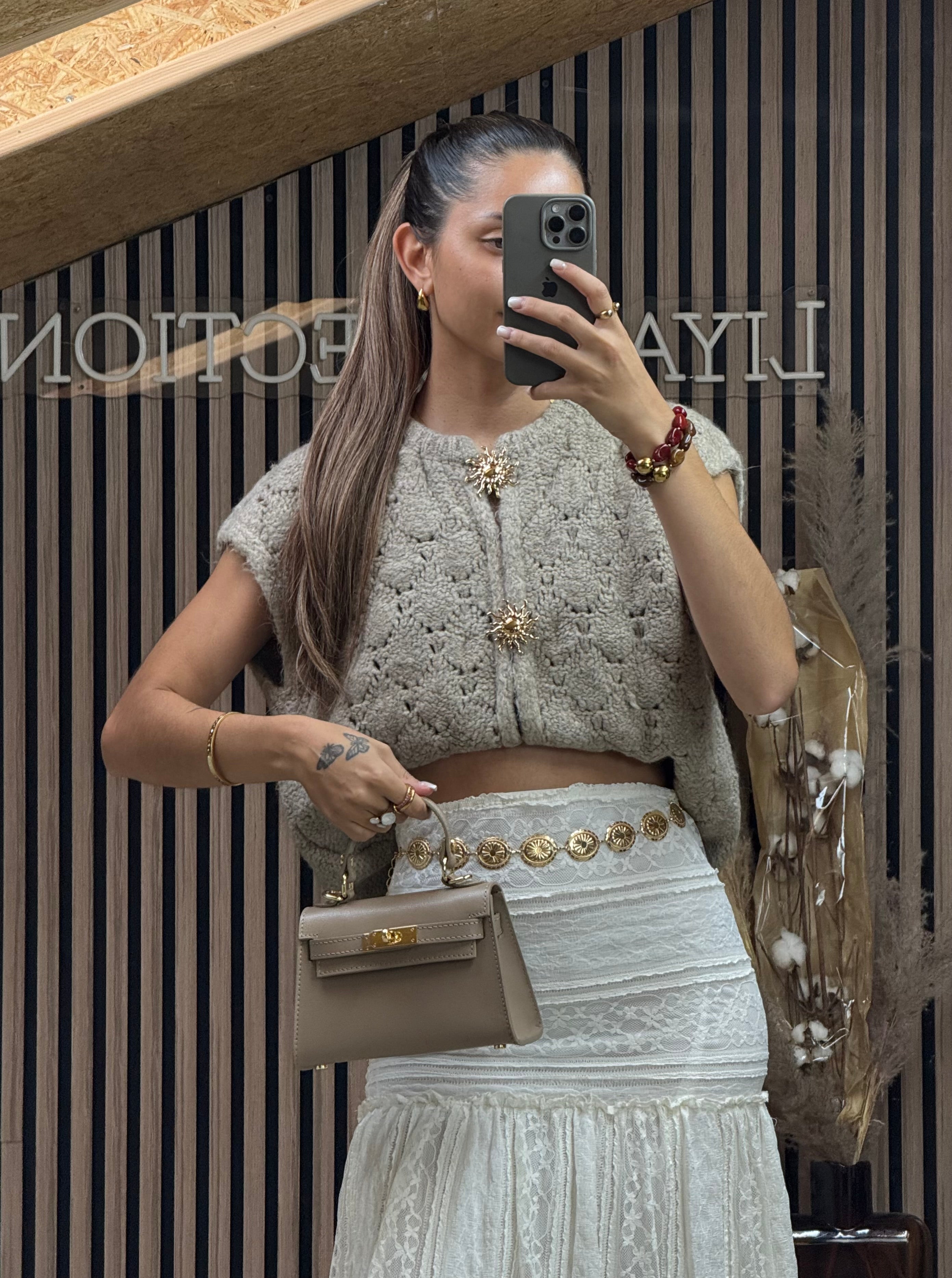 Gilet Solène Taupe Clair