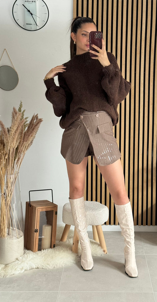 Jupe-Short Bella Marron