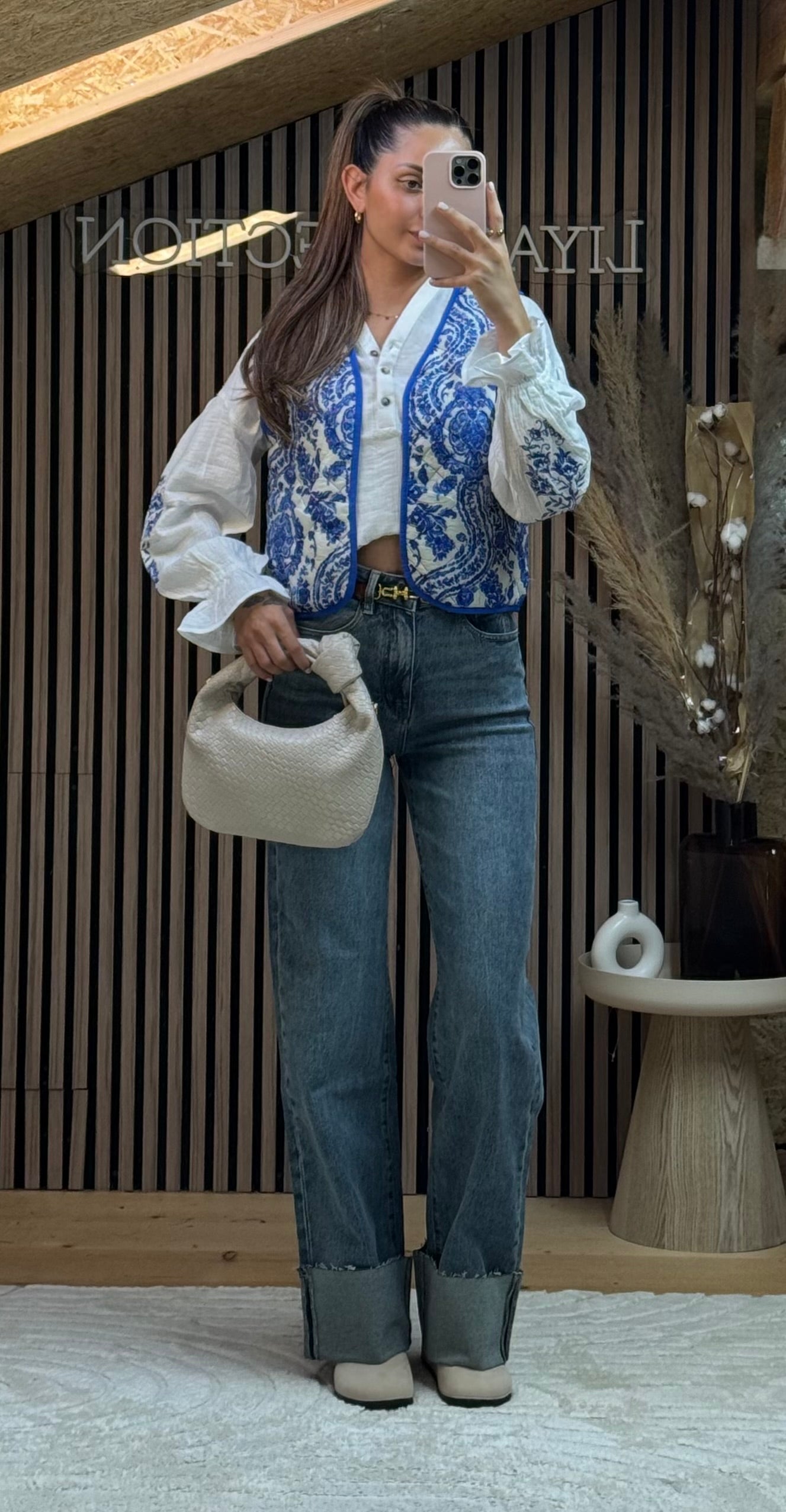Blouse Brodé Bleu