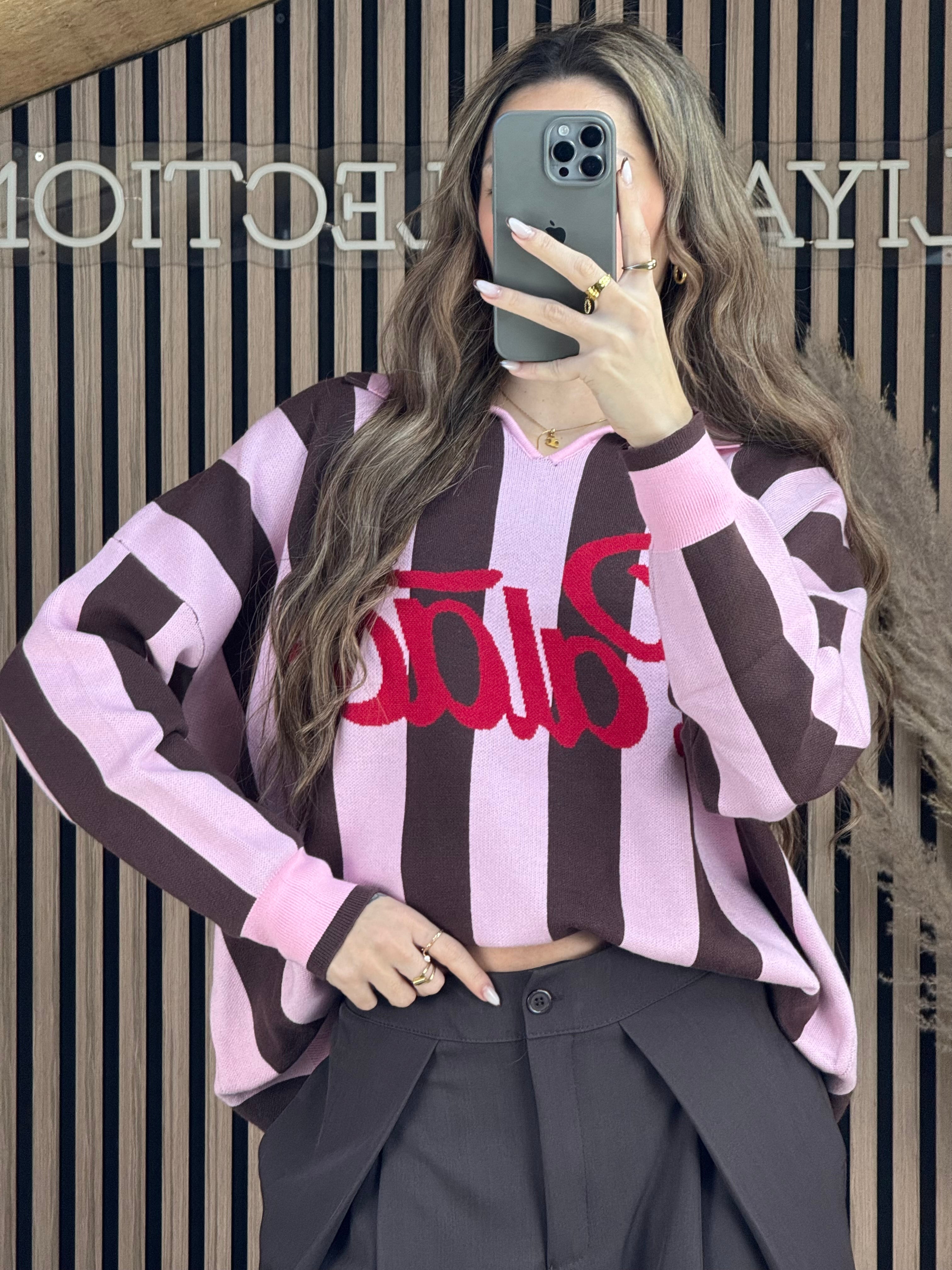 Pull palace rose/Marron