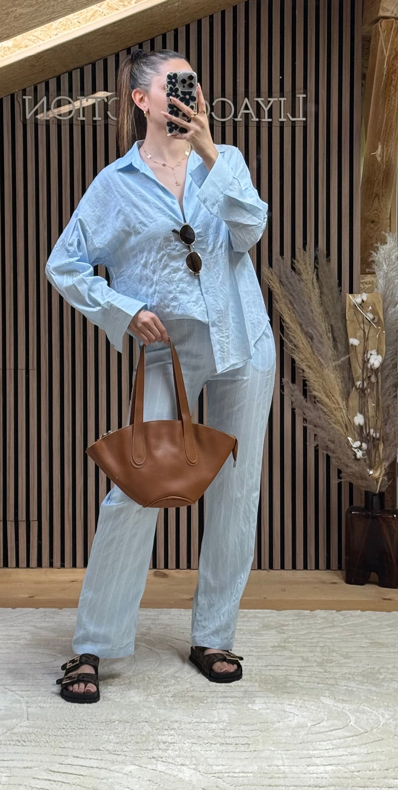 Ensemble Liorah bleu clair