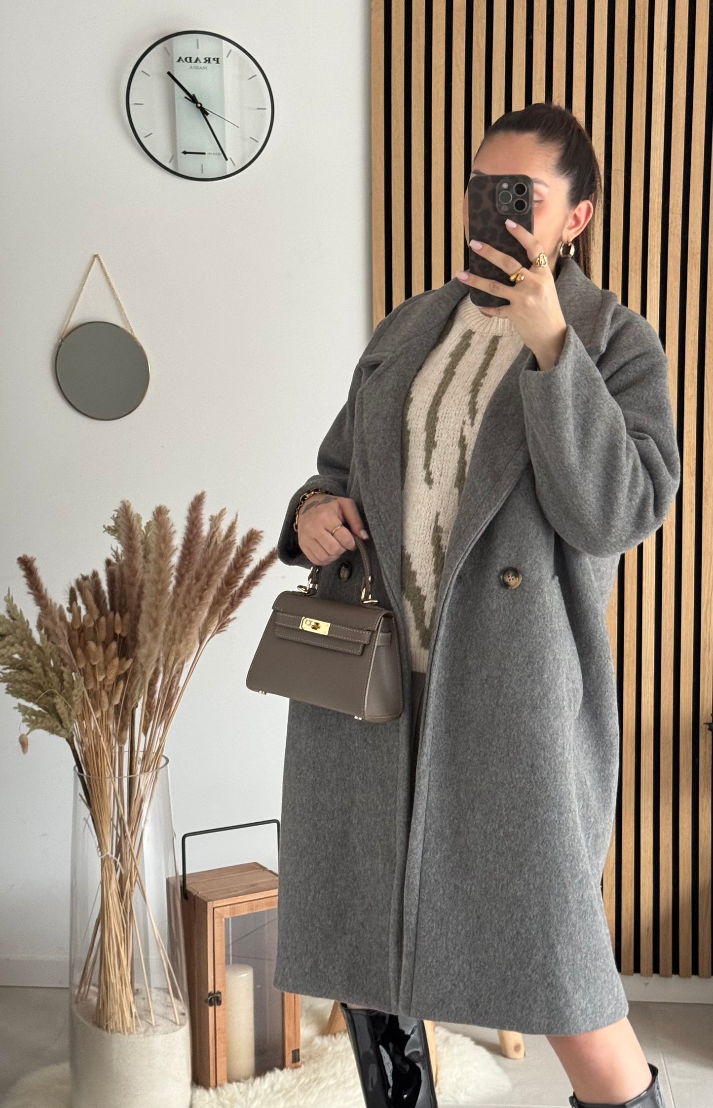 Sac imitation H Taupe - 100% Cuir 🇮🇹 - Précommande exp. 27 décembre ✨