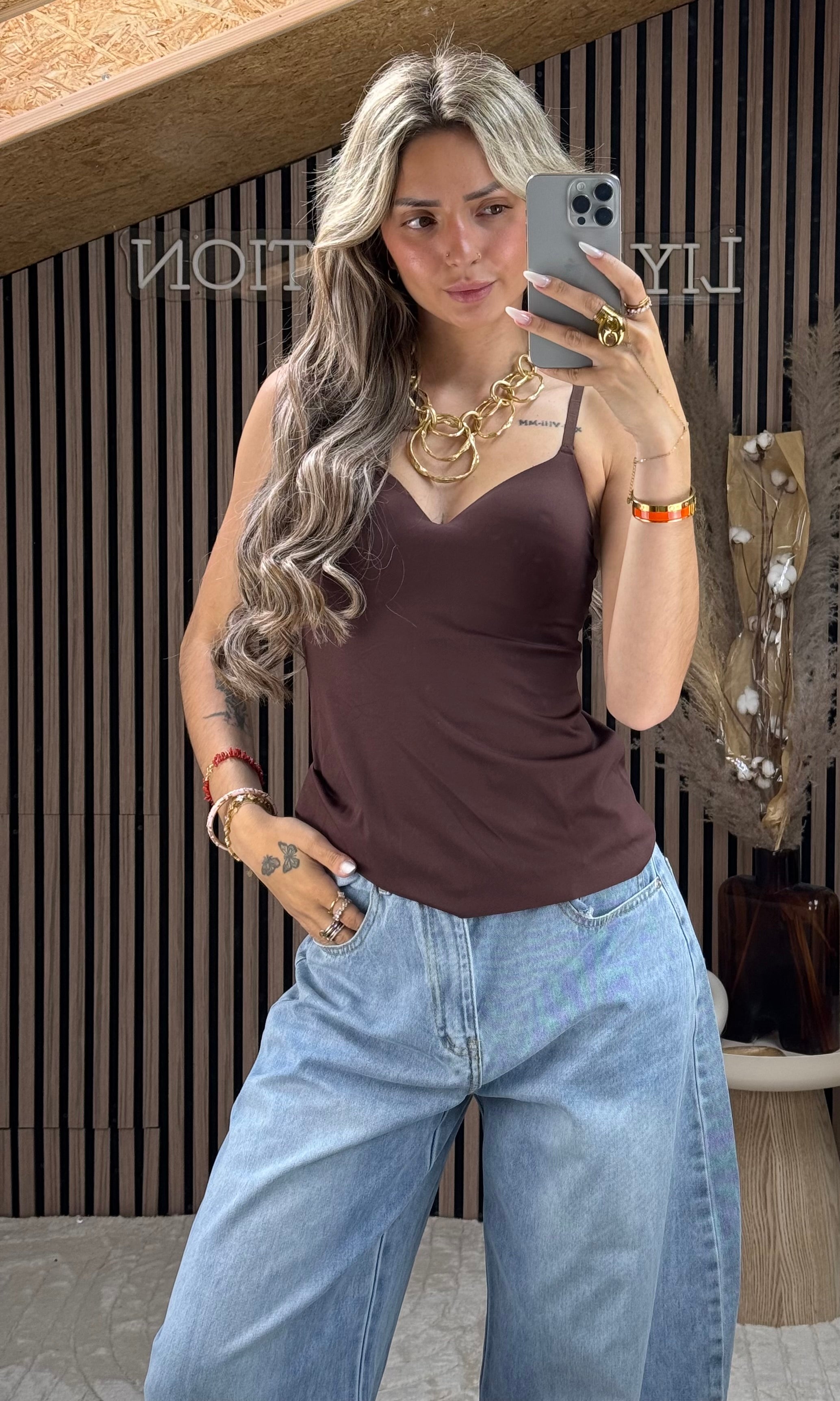 Top inspi Hélène marron