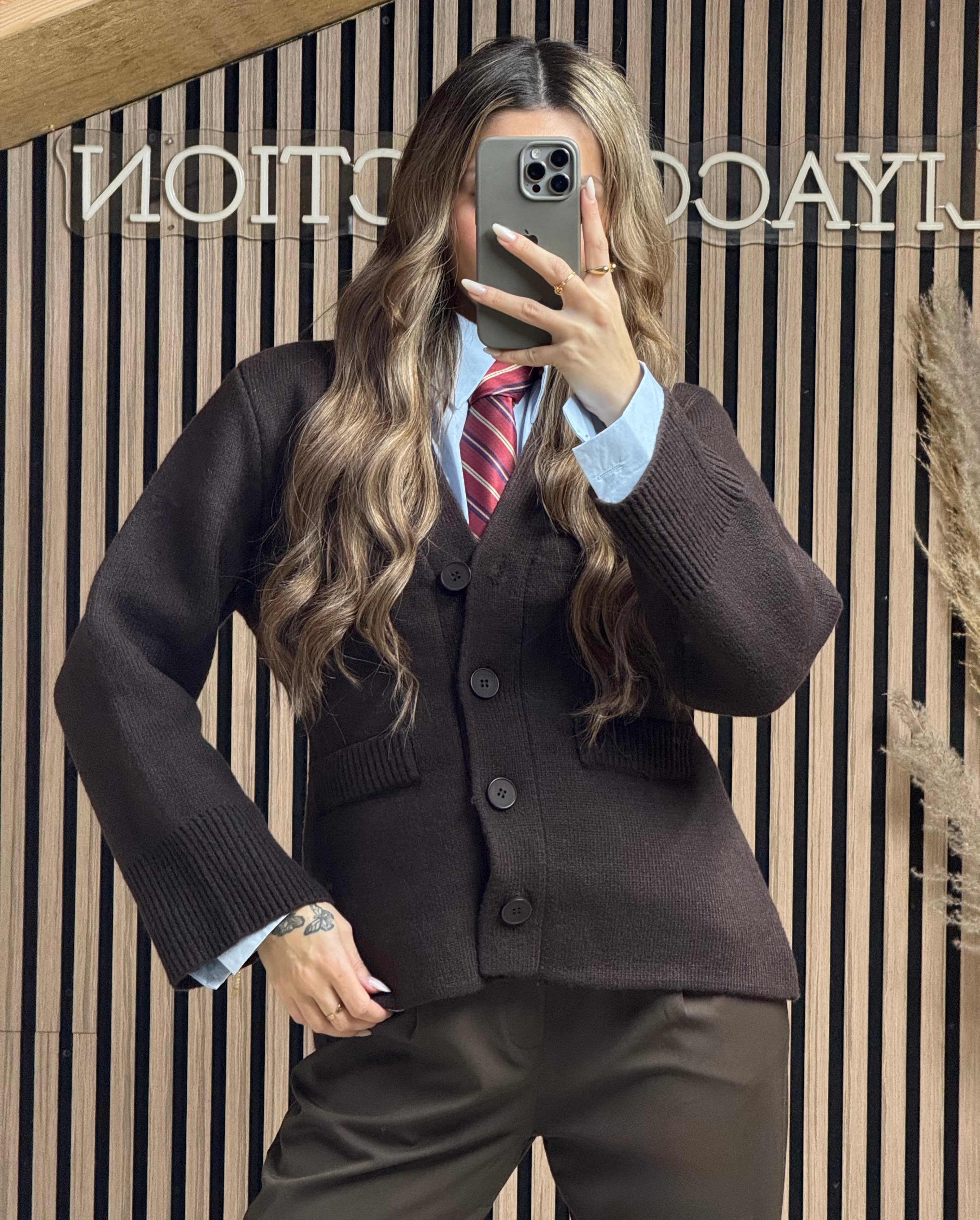 Cardigan « Haute Qualité » Marron