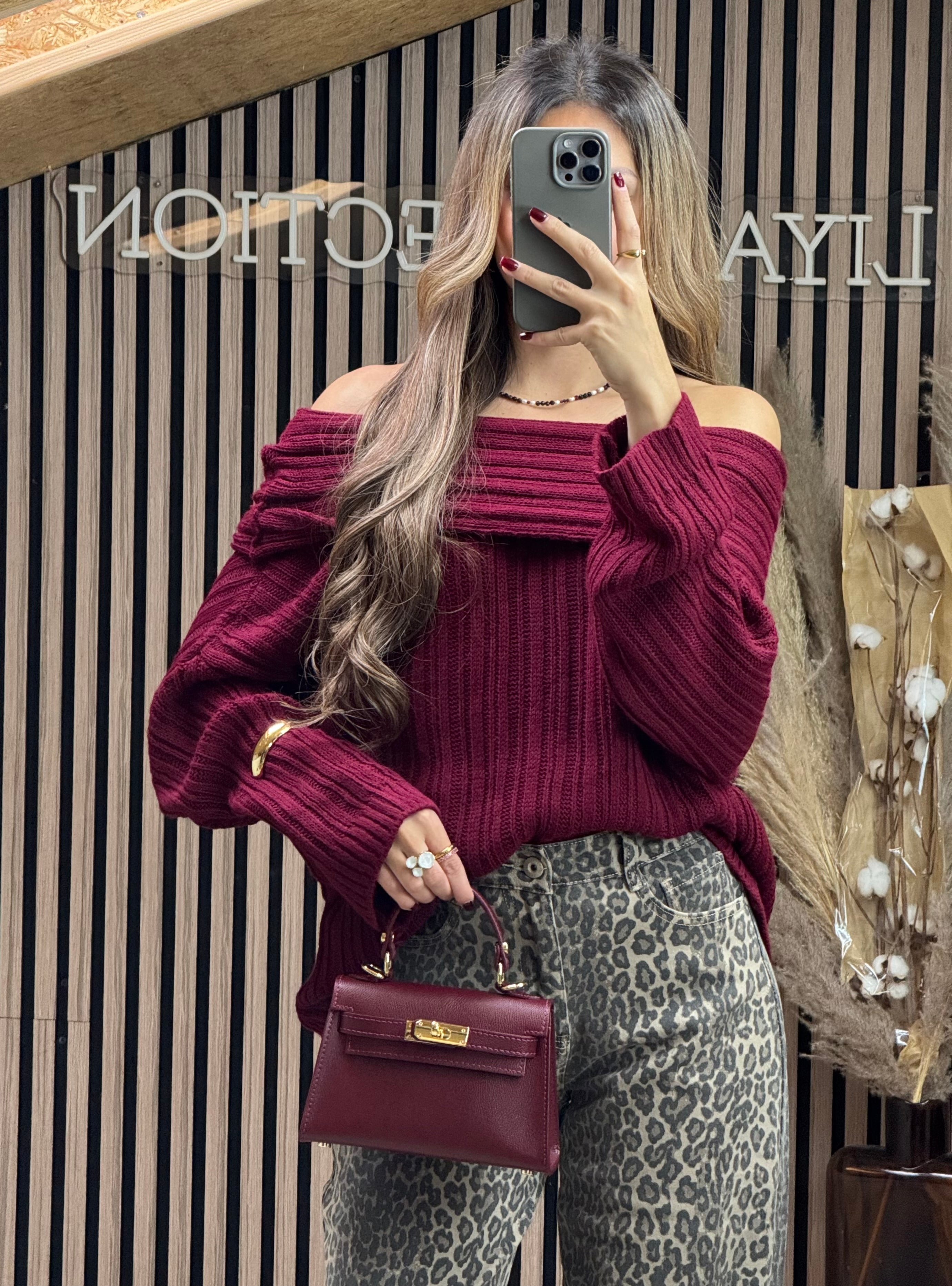Pull Elise Bordeaux