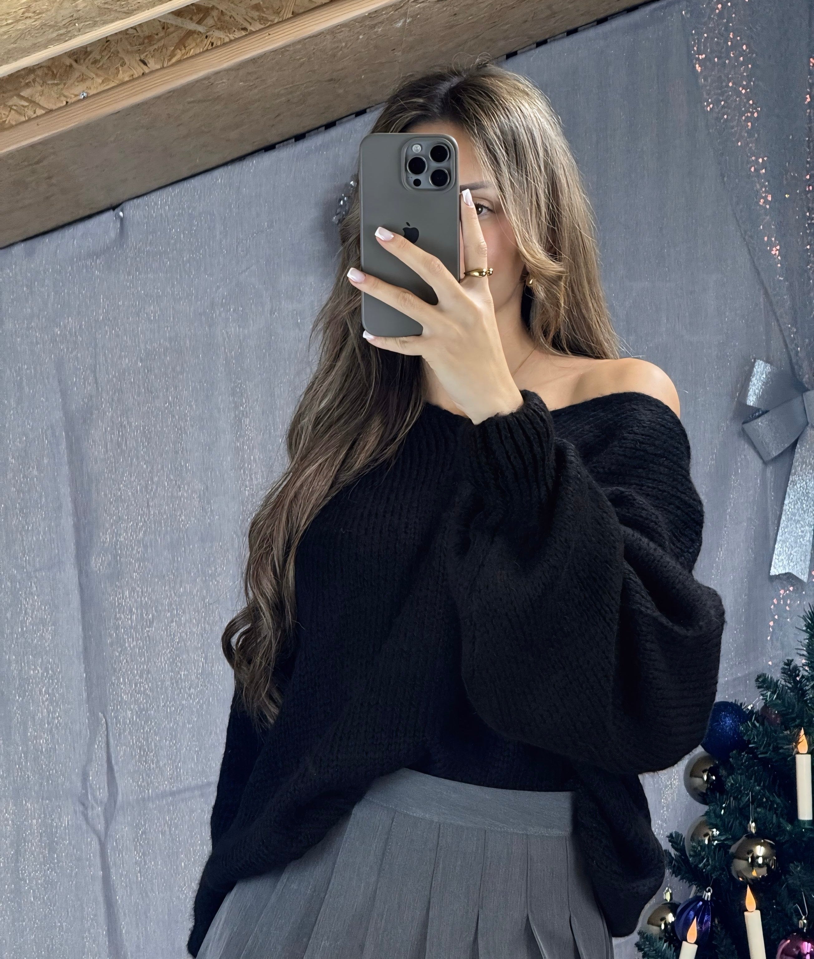 Jupe avec short Plissé Gris Foncé