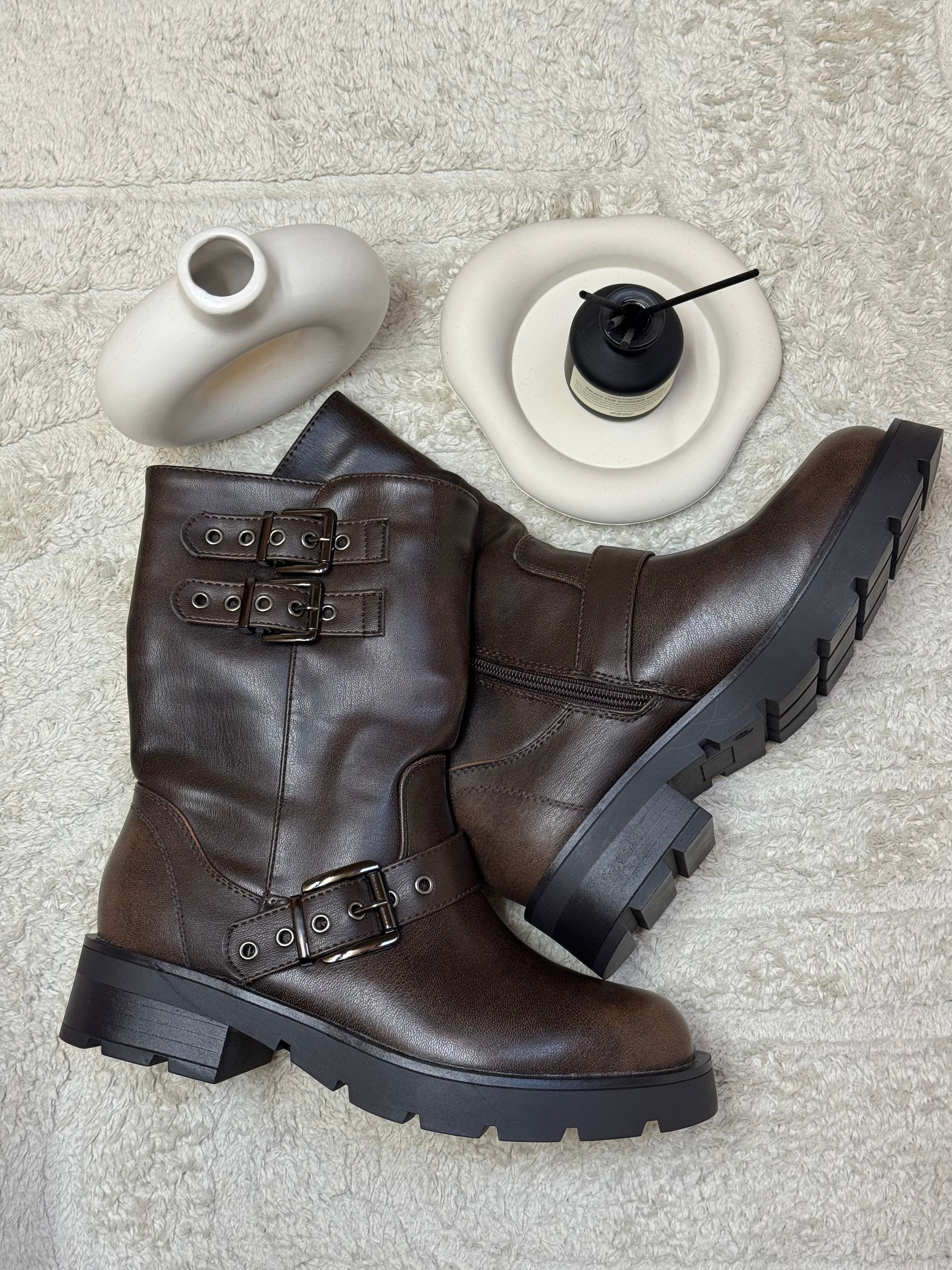 Bottes Camille Marron