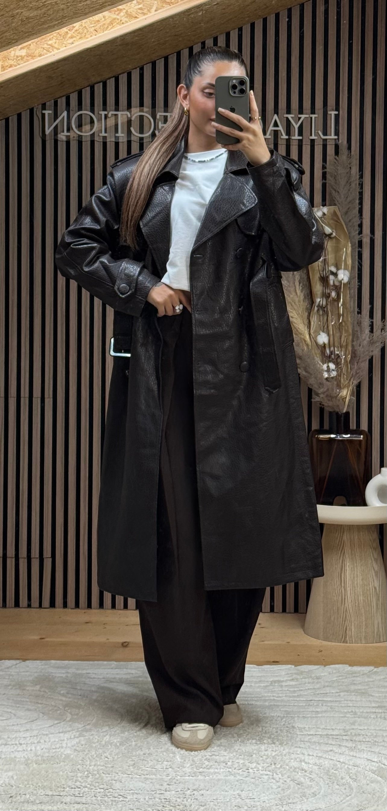 Trench Nahida Marron Foncé
