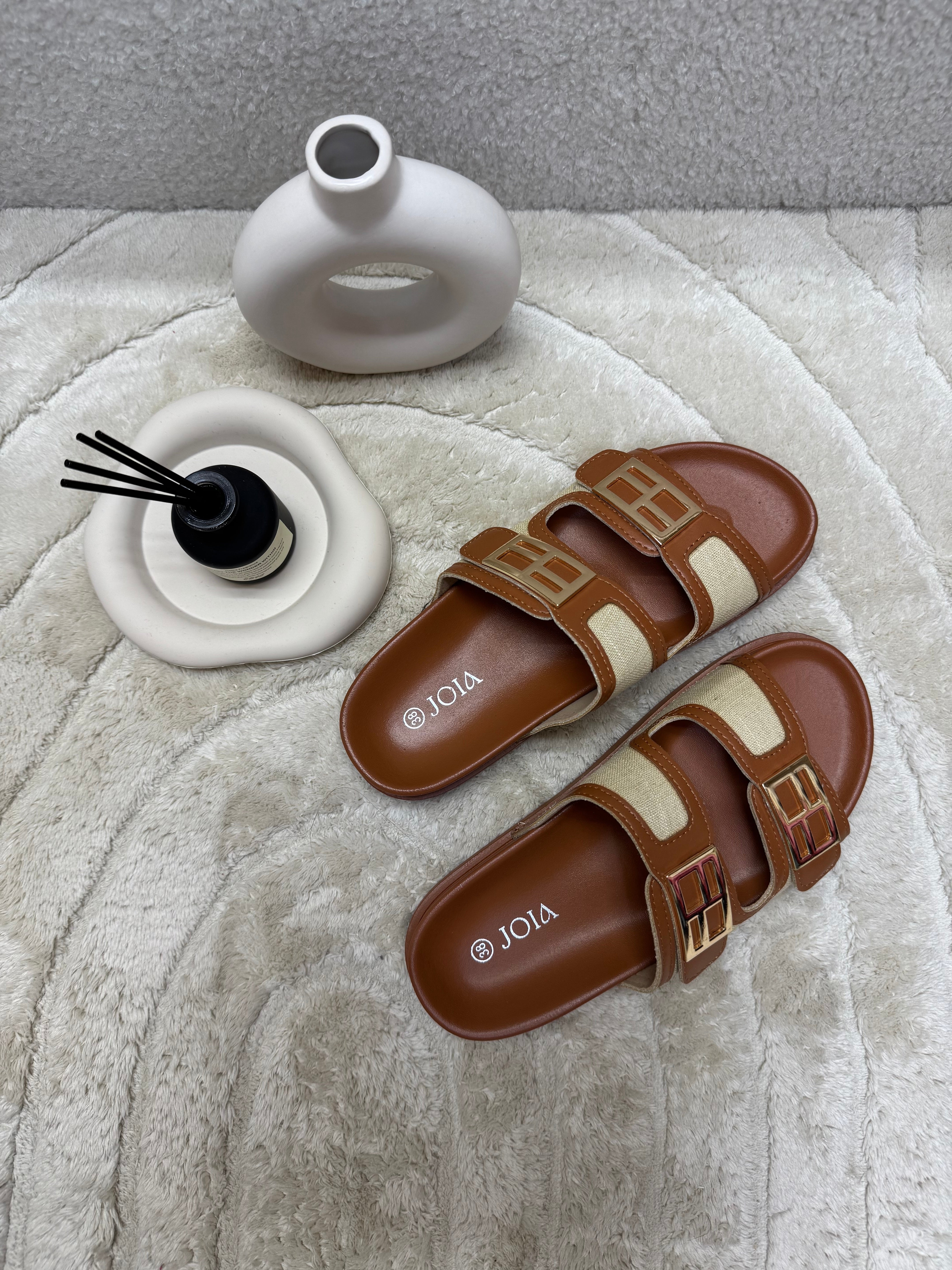 Claquettes inspi F Beige