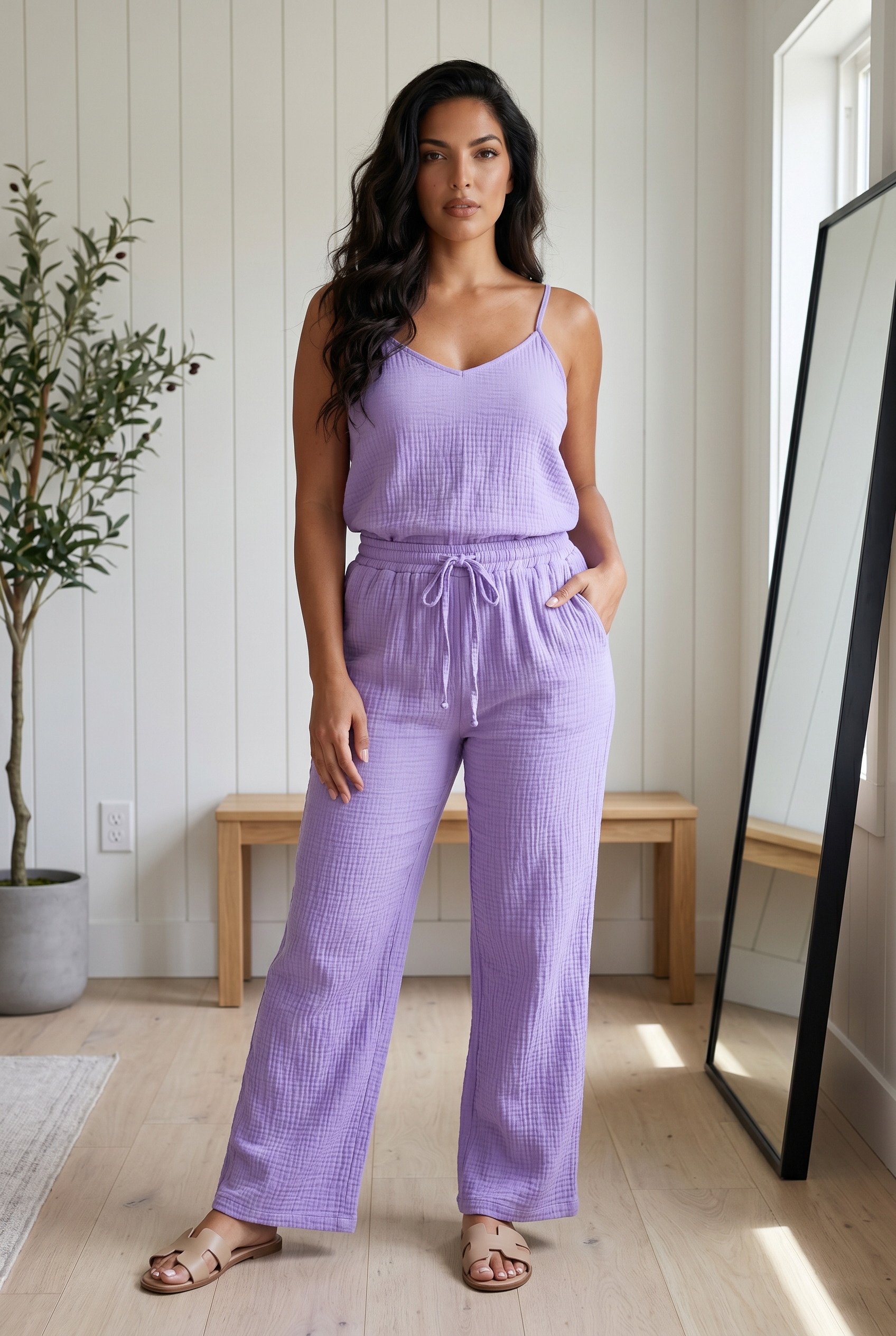 Pantalon gaz de coton