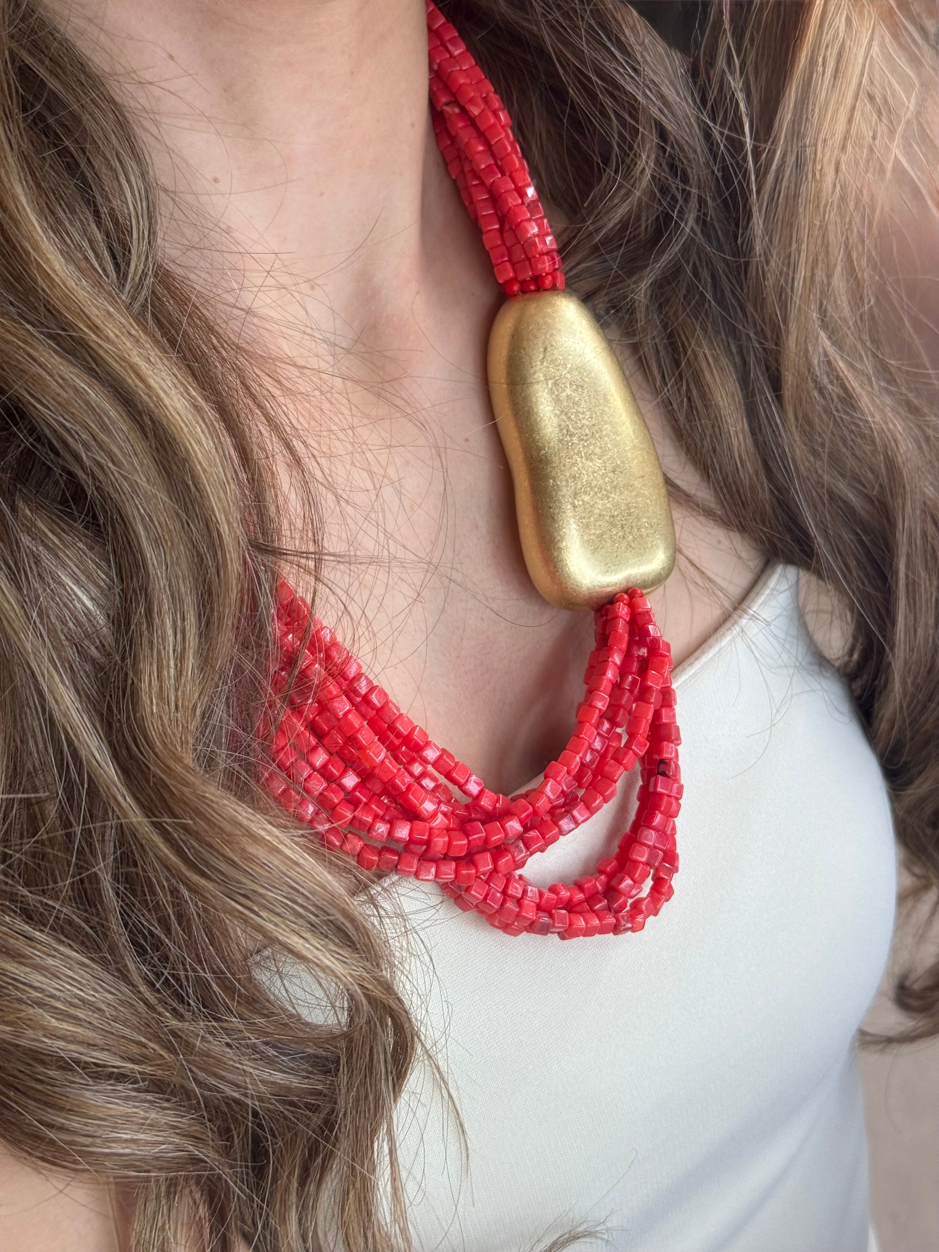 Collier perla rouge - précommande exp. 10 juin