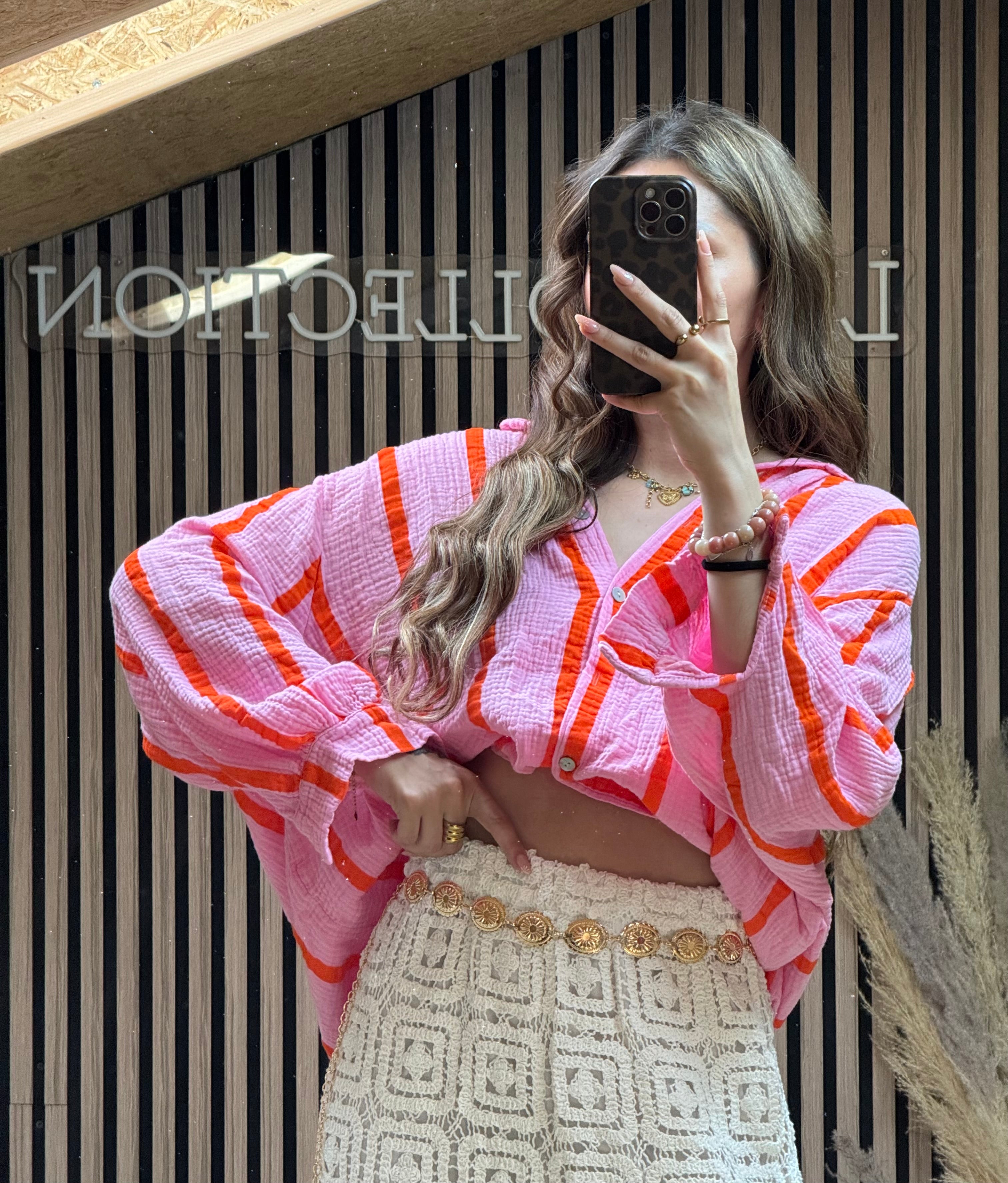 Chemise Sandra Fushia/Orange