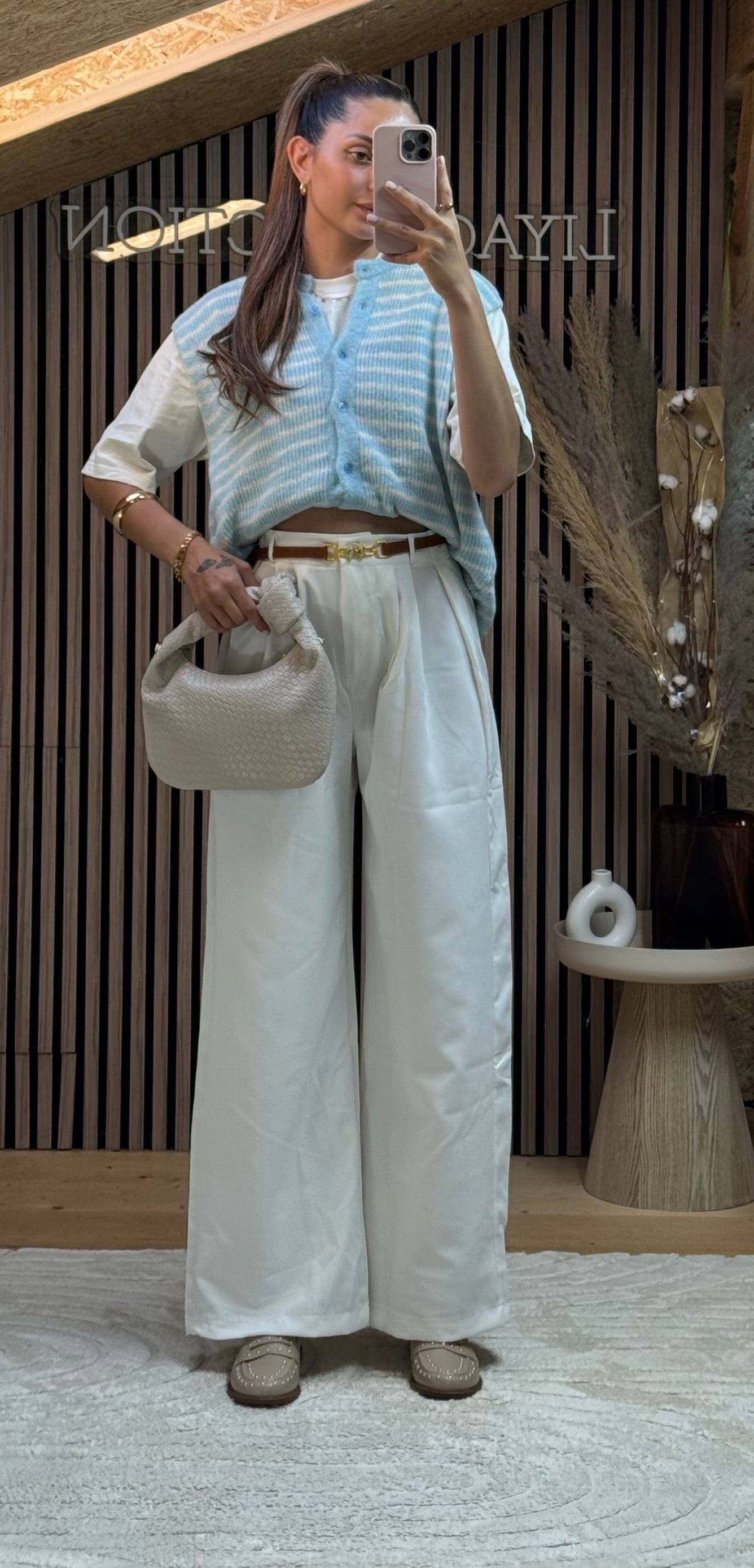 Gilet Rayé Bleu