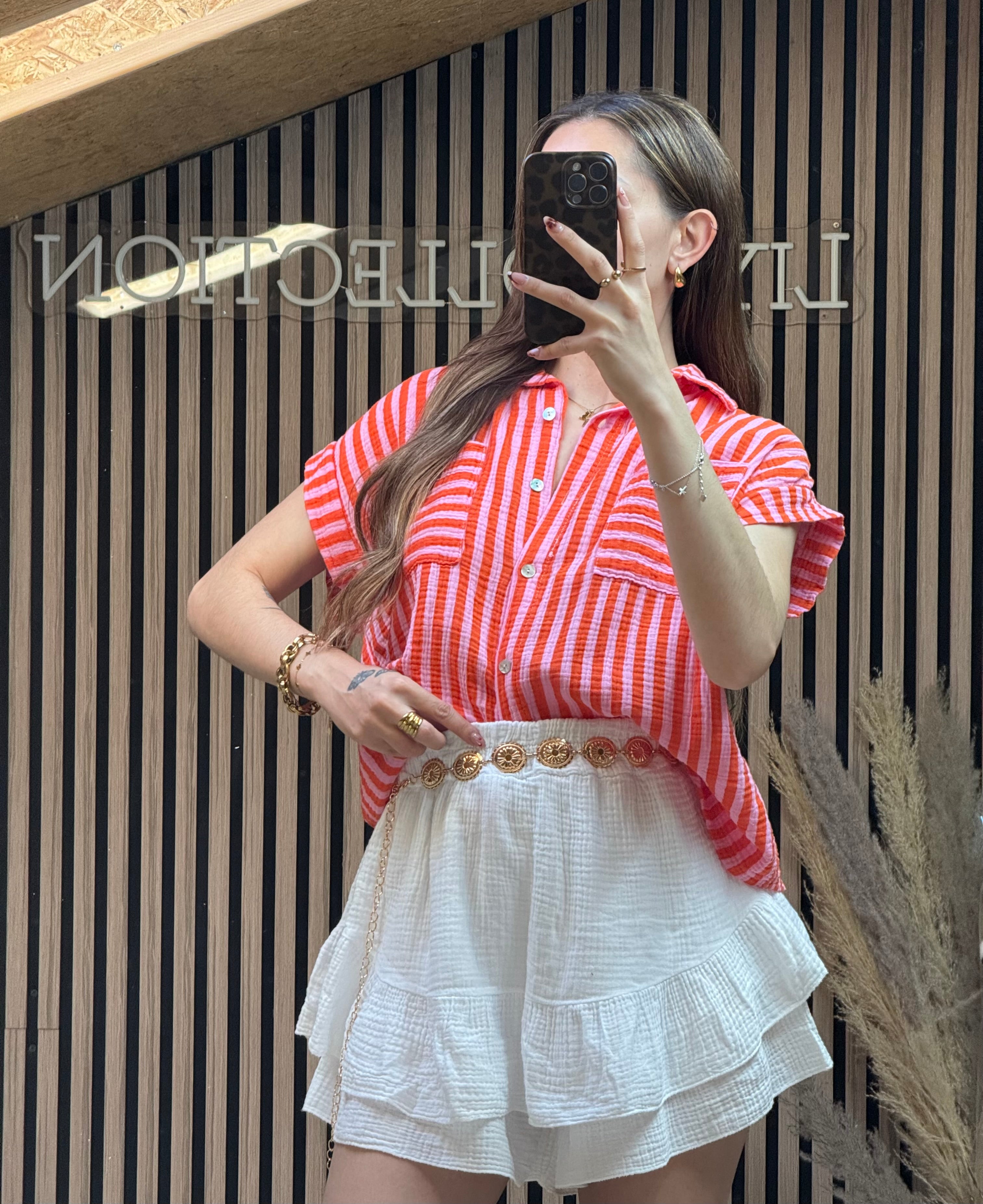 T-shirt  Célina Fushia/Orange