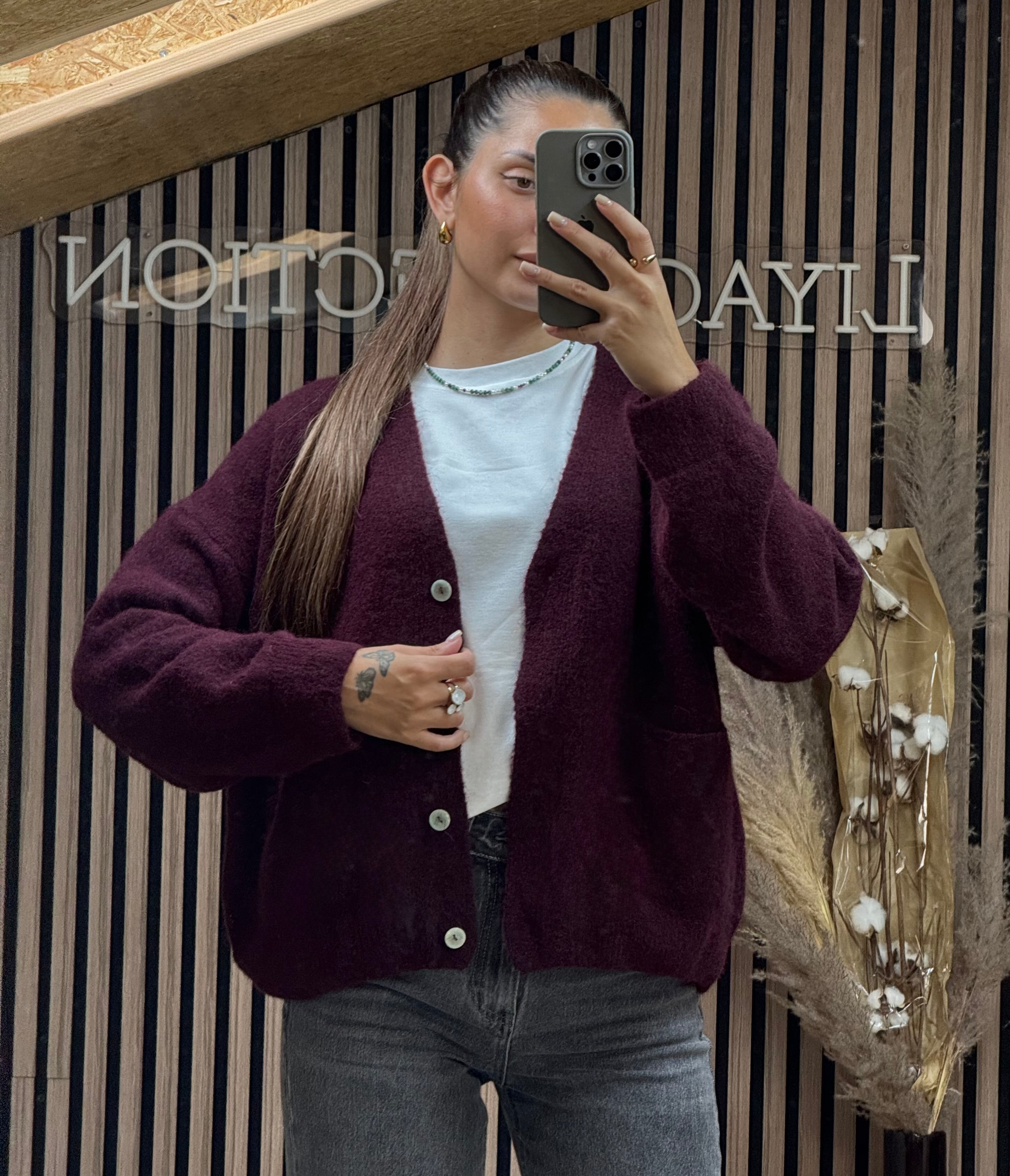 Cardigan Eloïse Bordeaux