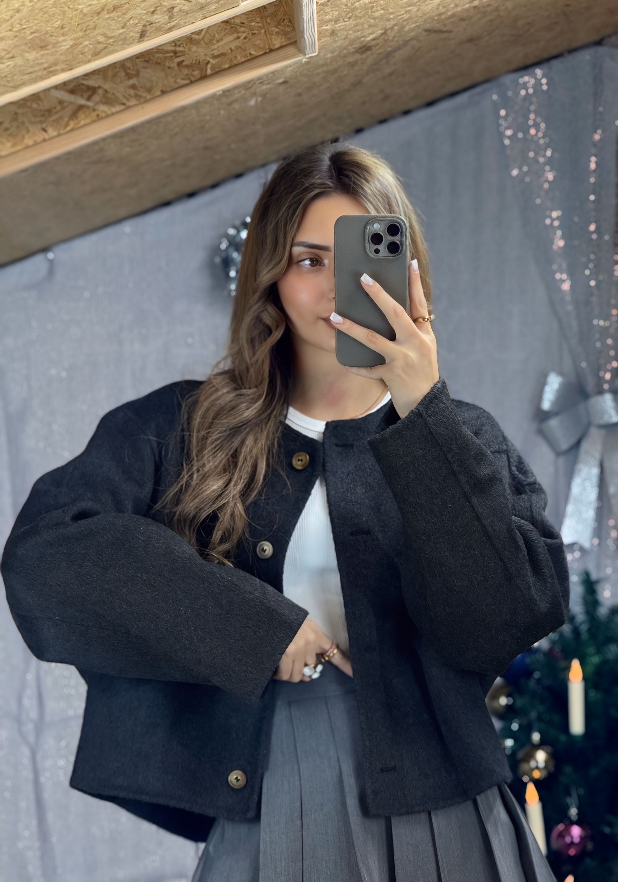 Veste 100% Laine Gris