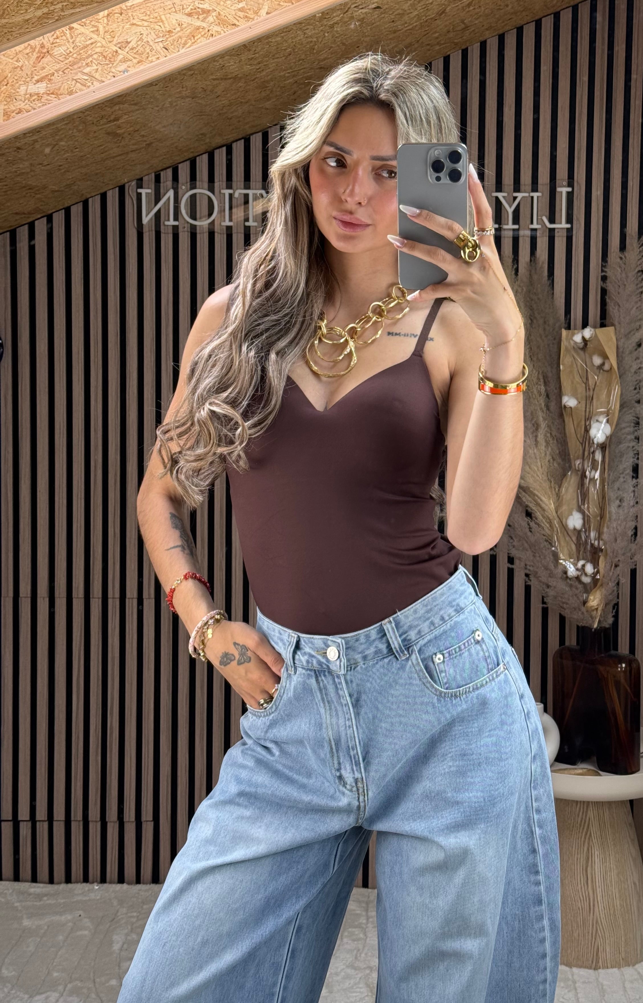 Top inspi Hélène marron