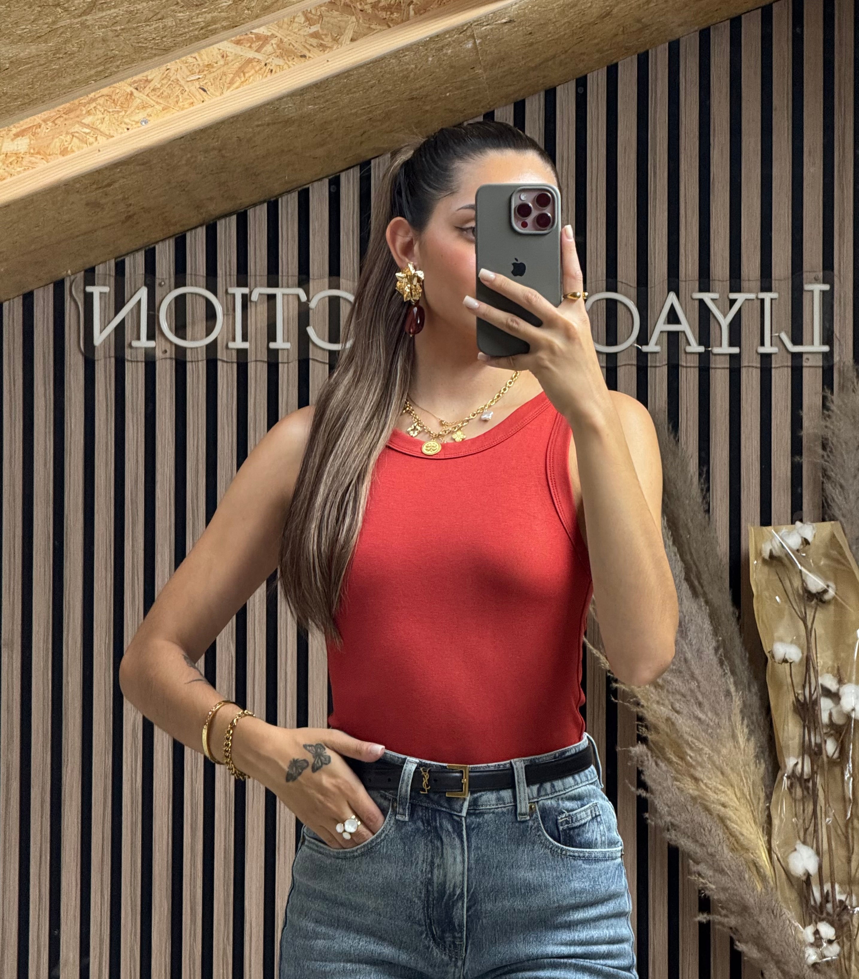 Top Tifanie Orange foncé