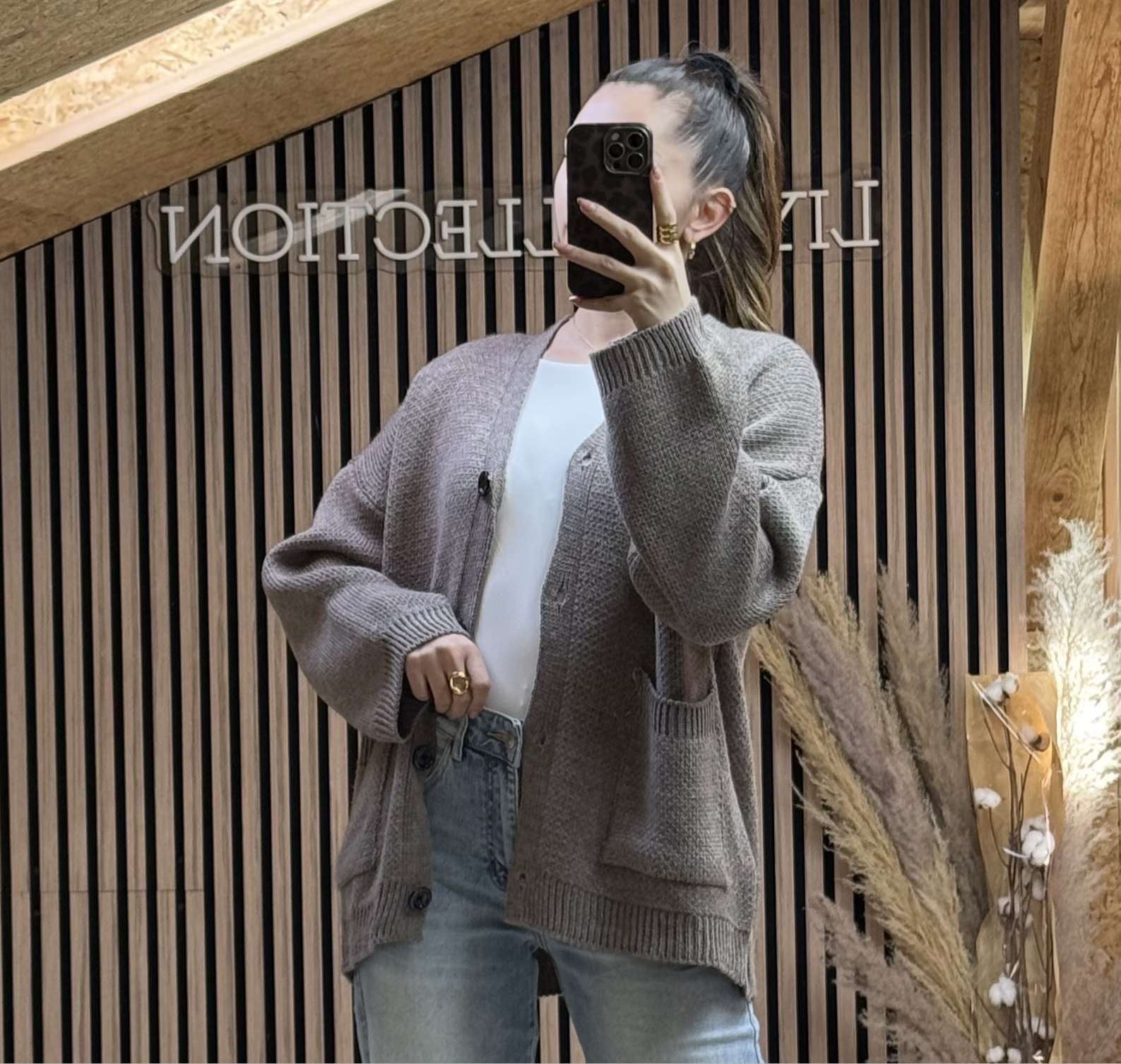Gilet Alizia Taupe