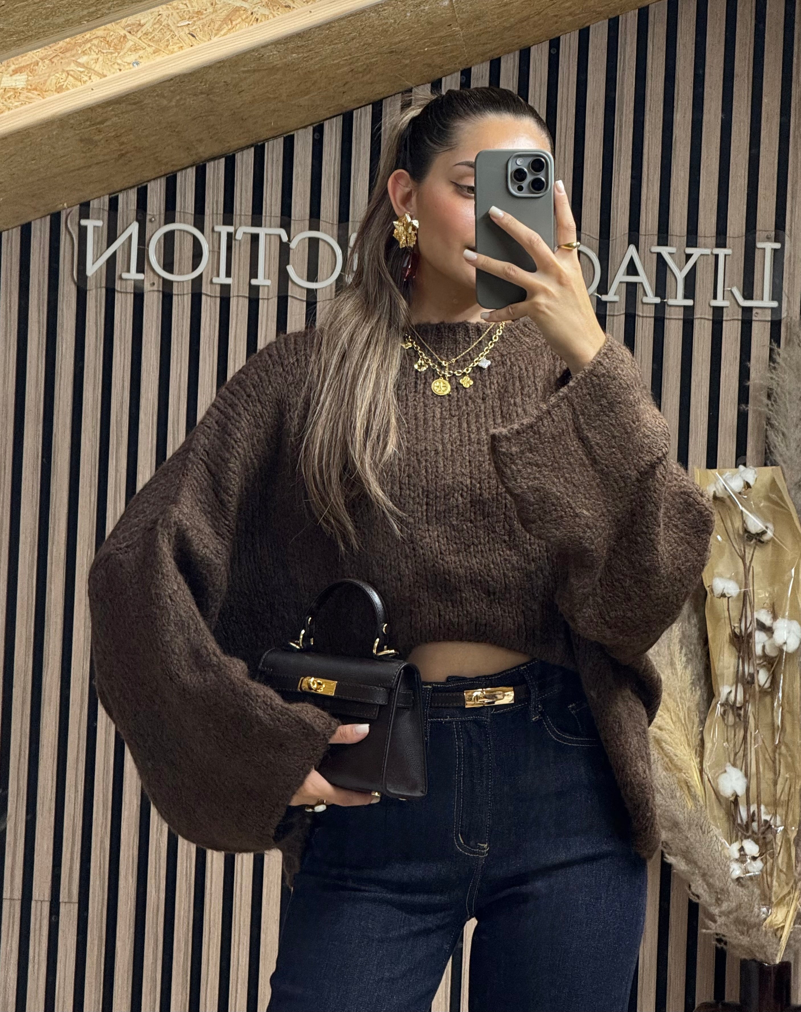 Pull Lénia Marron Foncé
