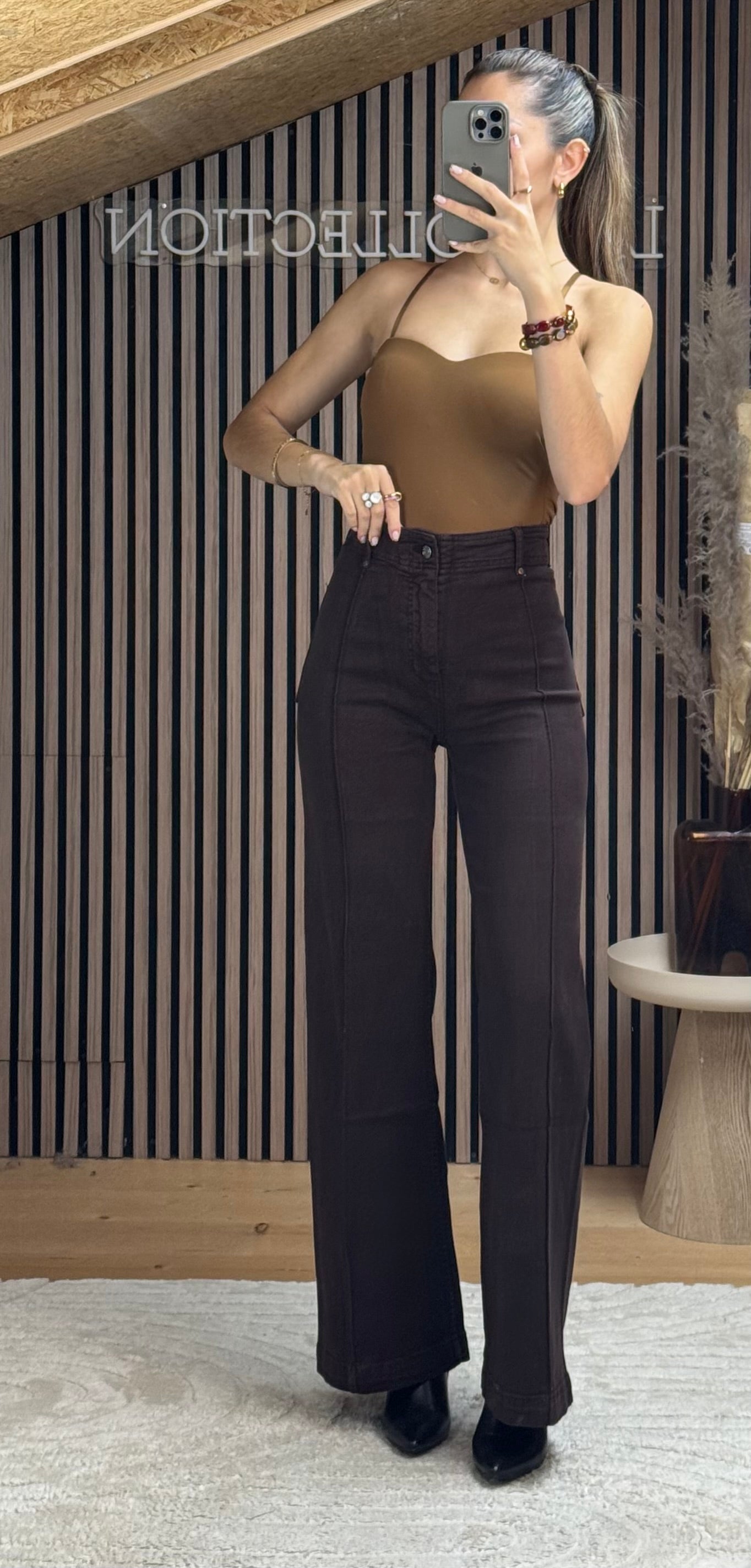 Pantalon Laila Marron