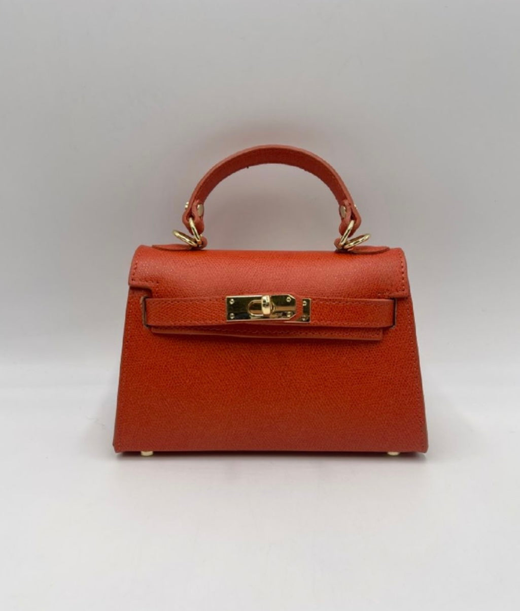 Sac inspi H Orange - 100% cuir 🇮🇹