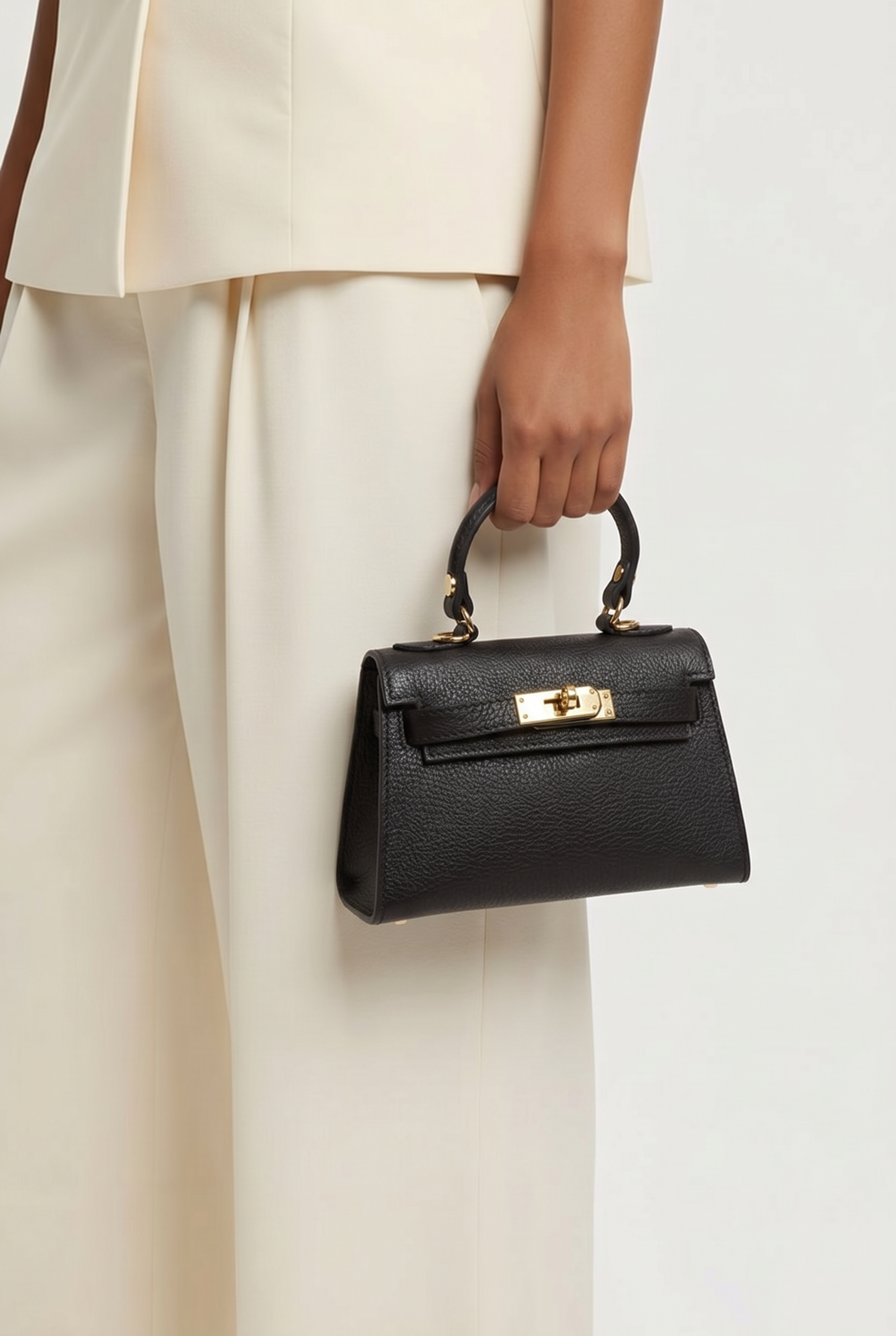 Sac inspi H Marron Grainé - 100% Cuir 🇮🇹