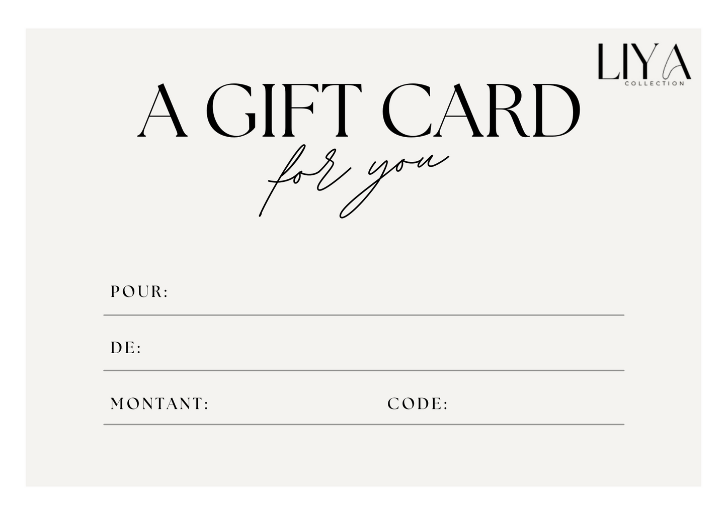 GIFT CARD